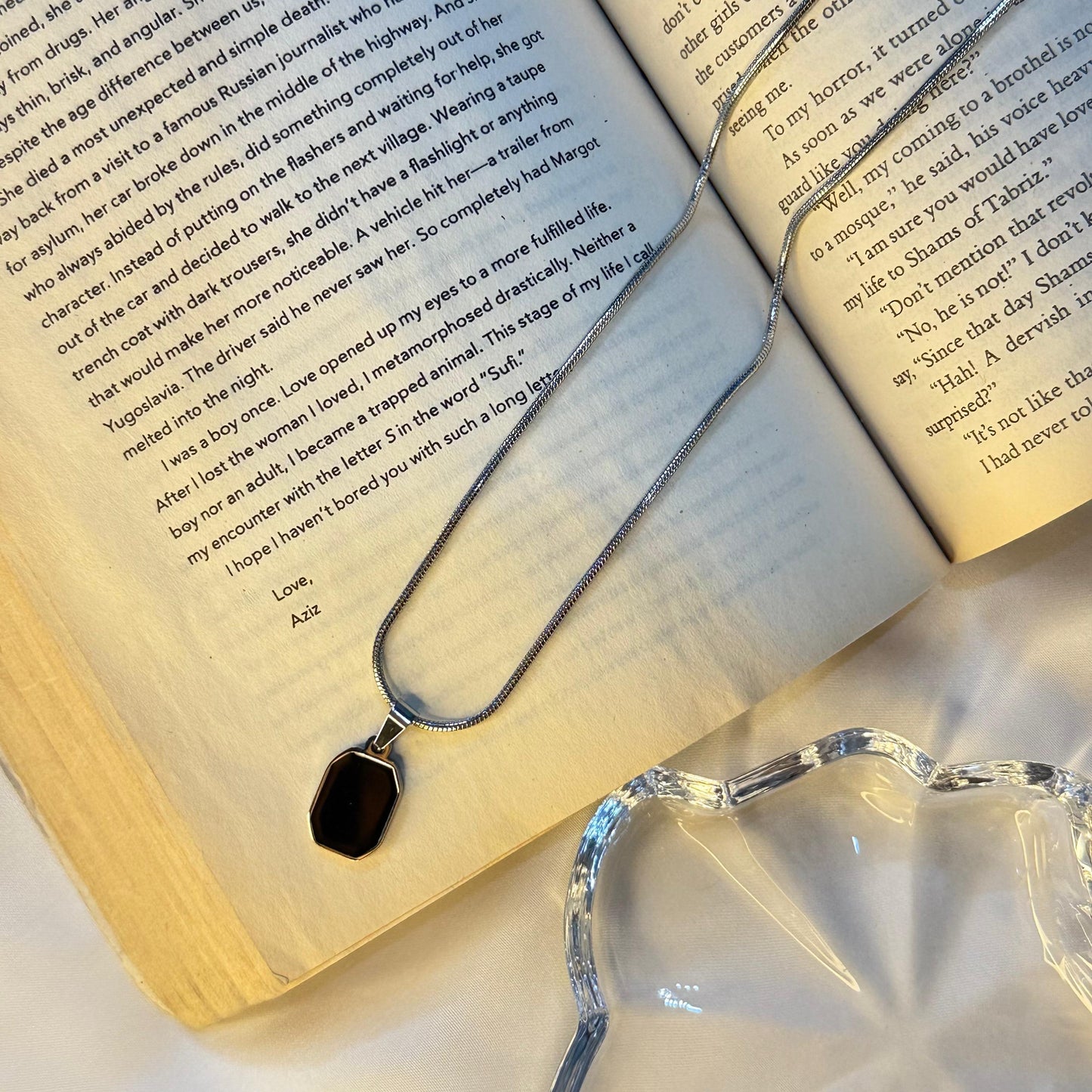 Rectangle Black Pendant Unisex