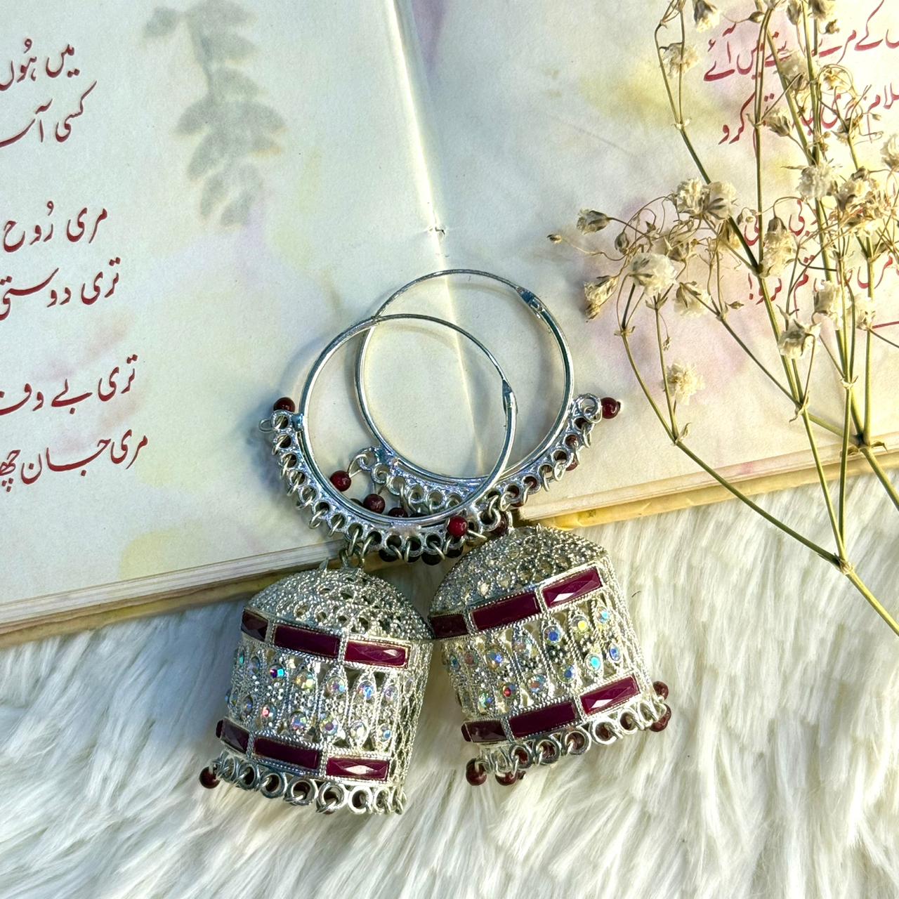 Silver Bali Jhumka