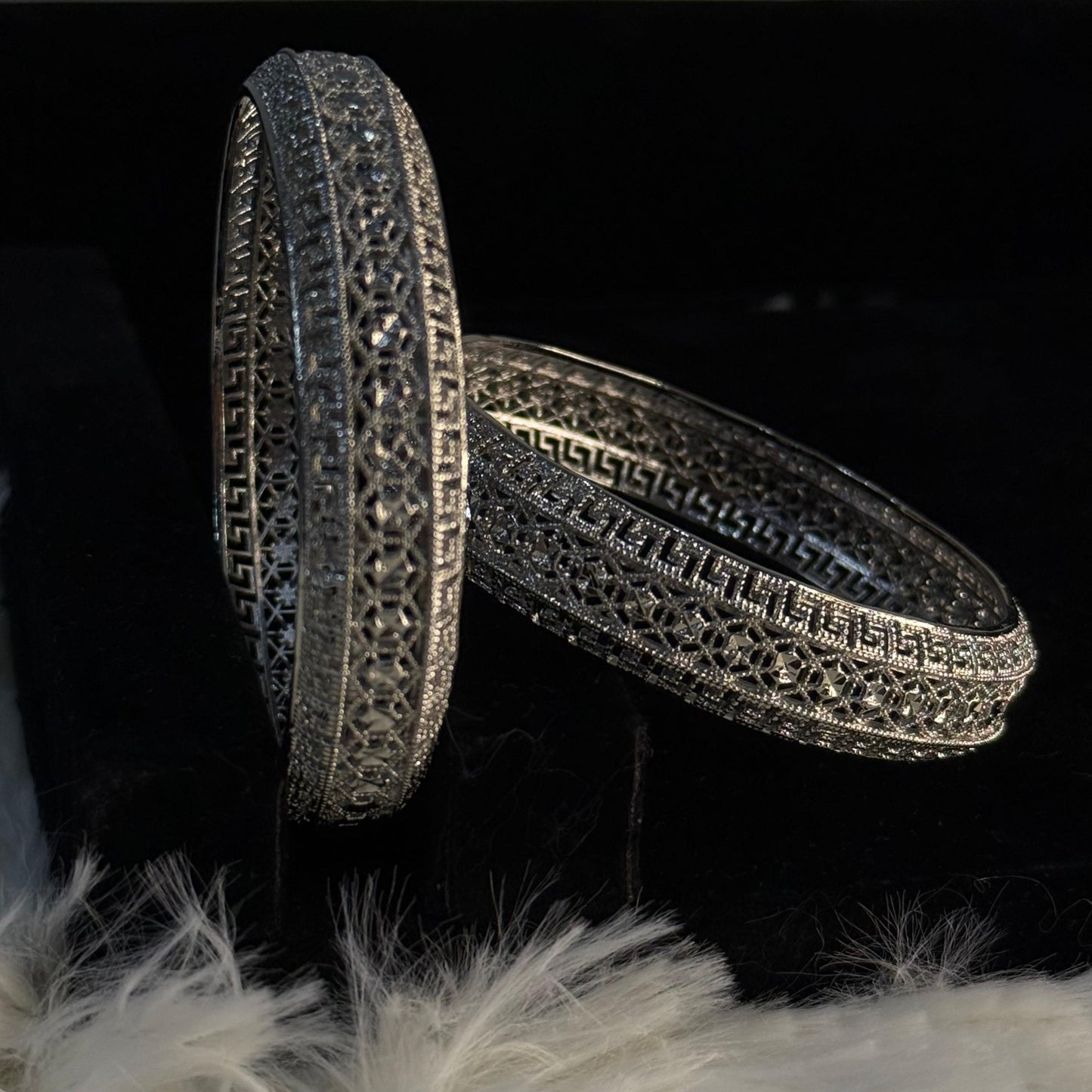 Silver Rajasthani Bangle Set