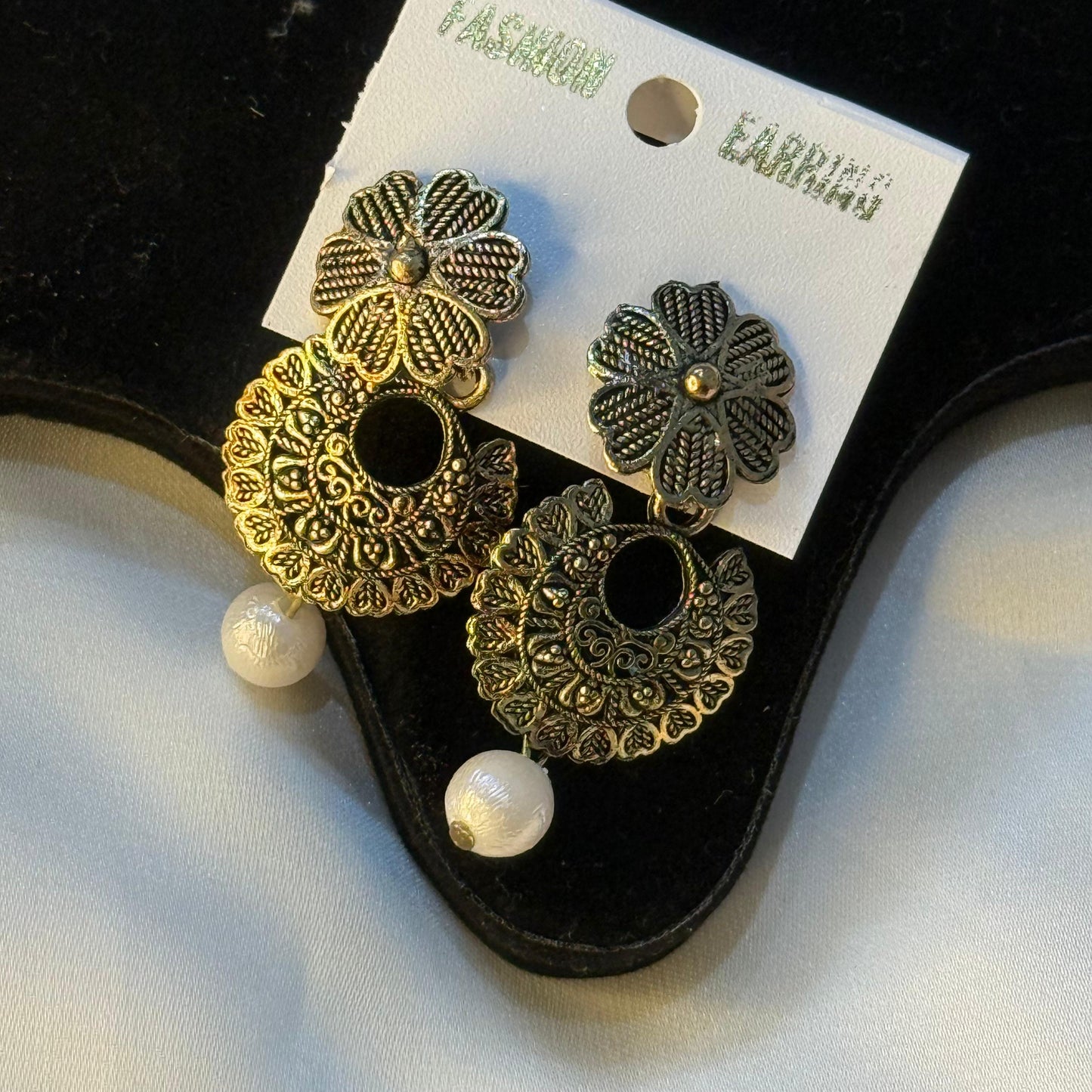 Golden Bloom Chandbali Earrings