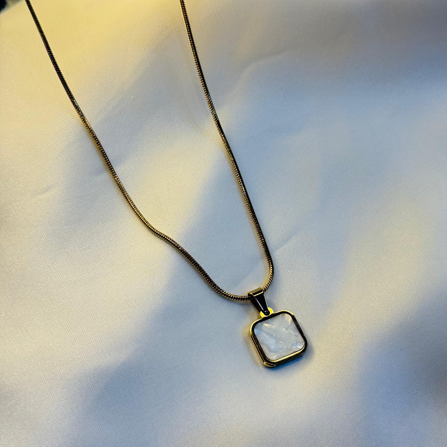 Square Double Sided Pendant Unisex