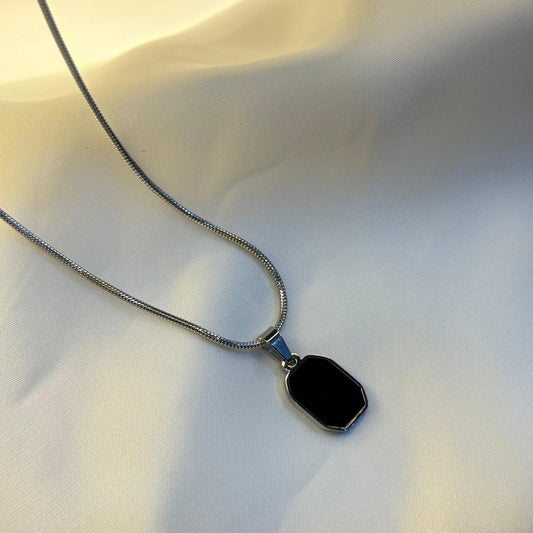 Rectangle Black Pendant Unisex
