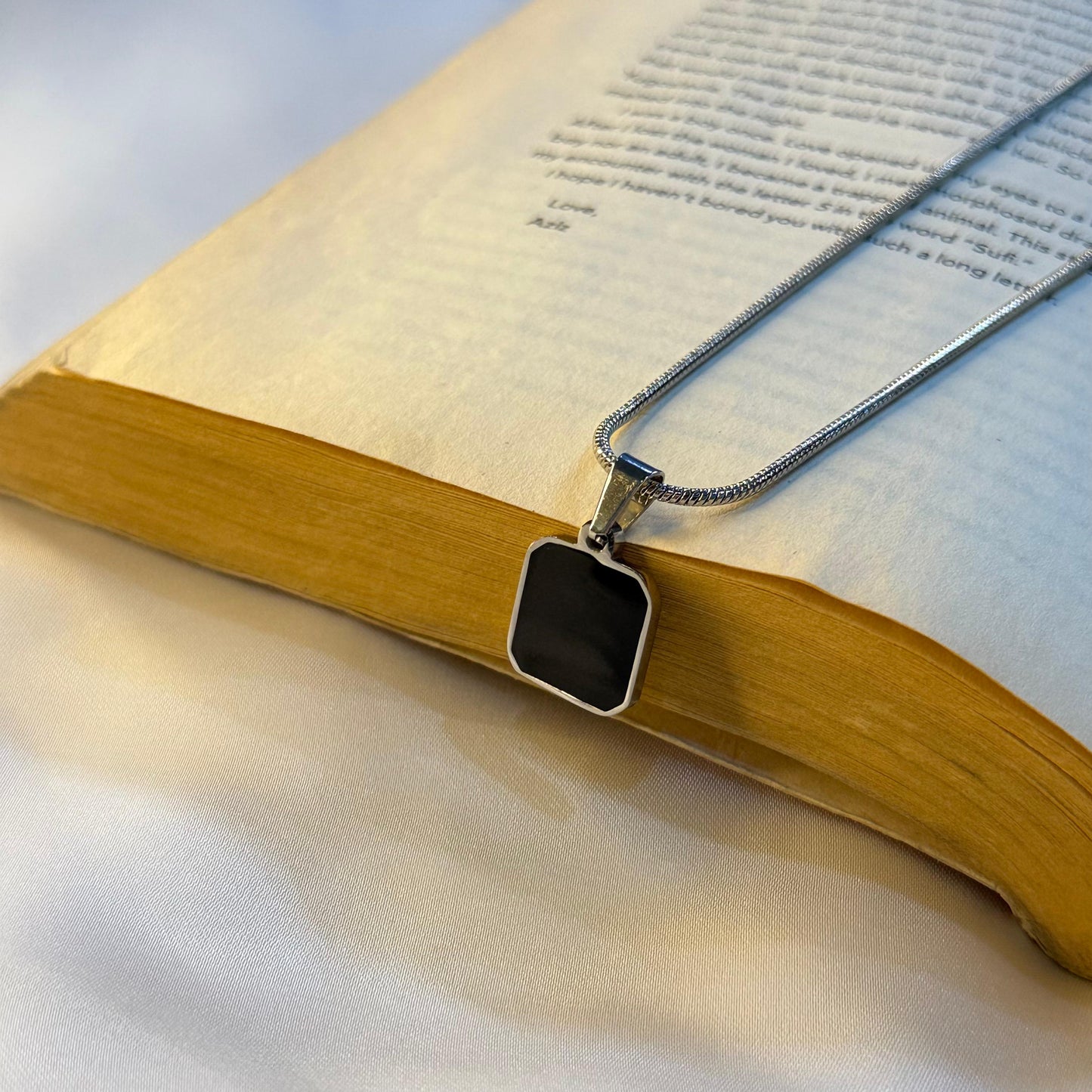 Square Double Sided Pendant Unisex