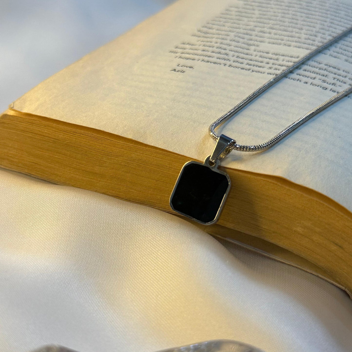 Square Double Sided Pendant Unisex