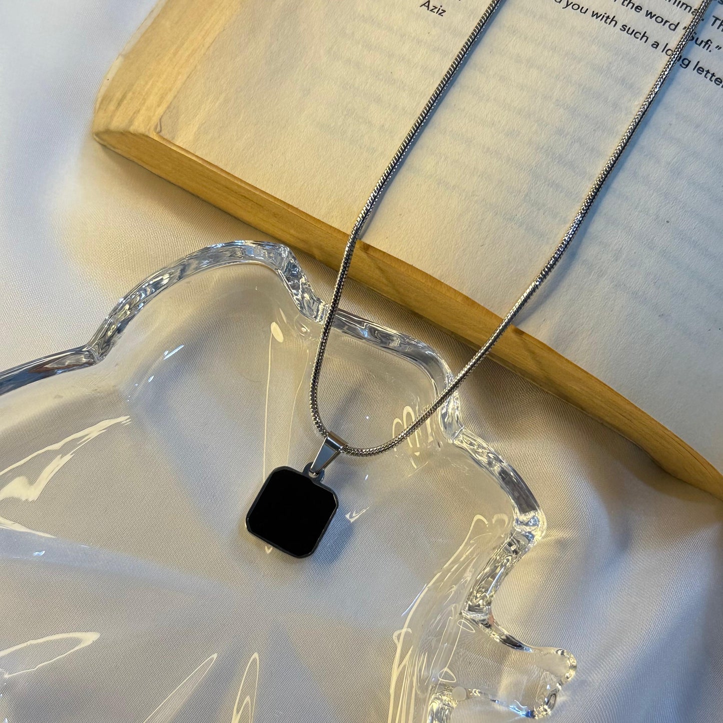 Square Double Sided Pendant Unisex