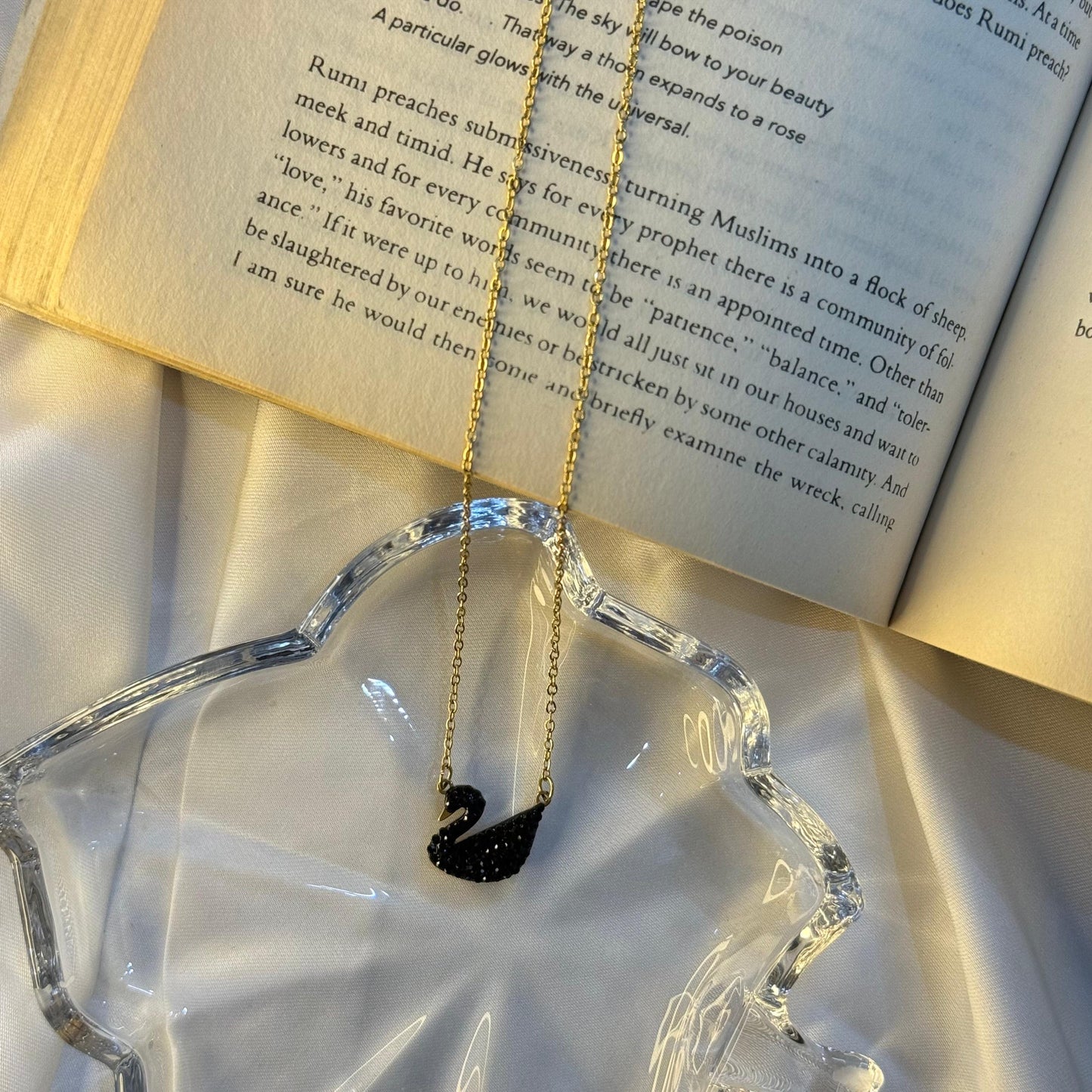 Black Swan Crystal Pendant