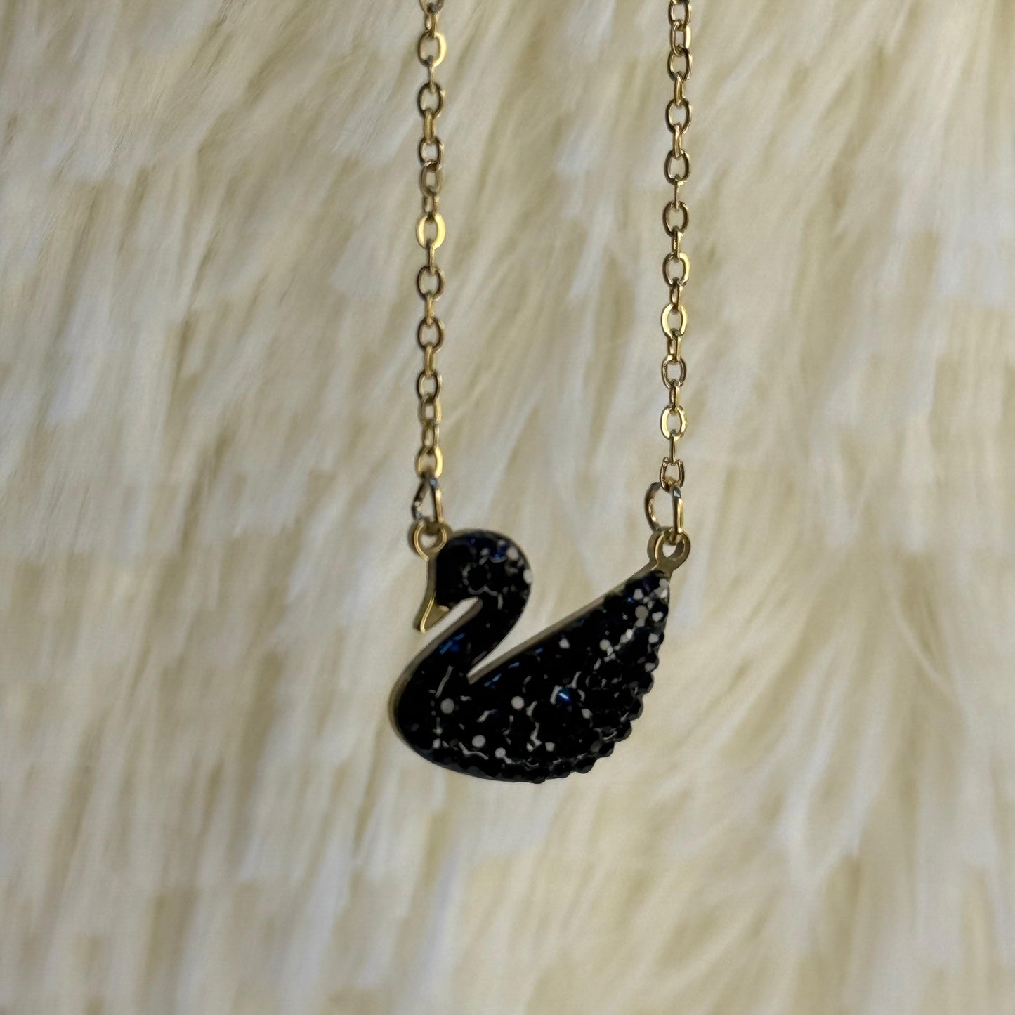 Black Swan Crystal Pendant