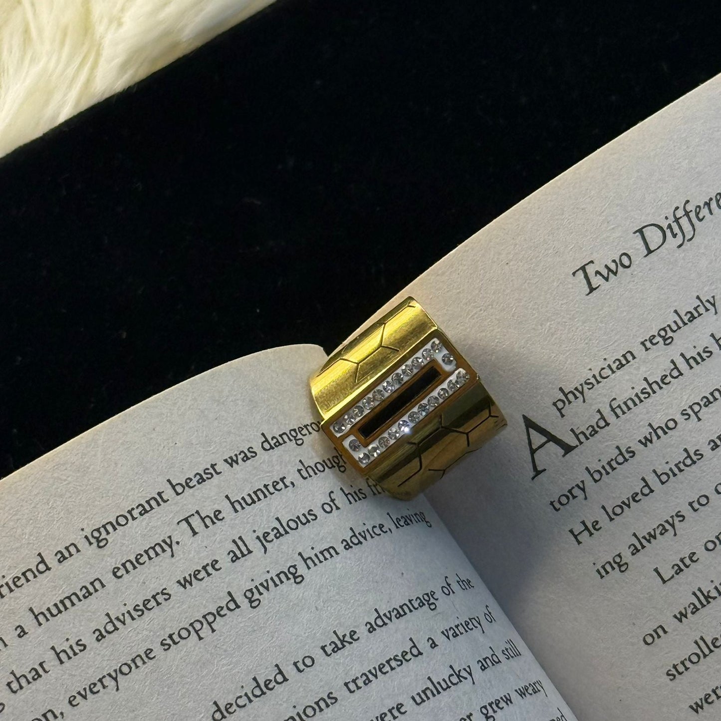 Golden Wide Band Ring