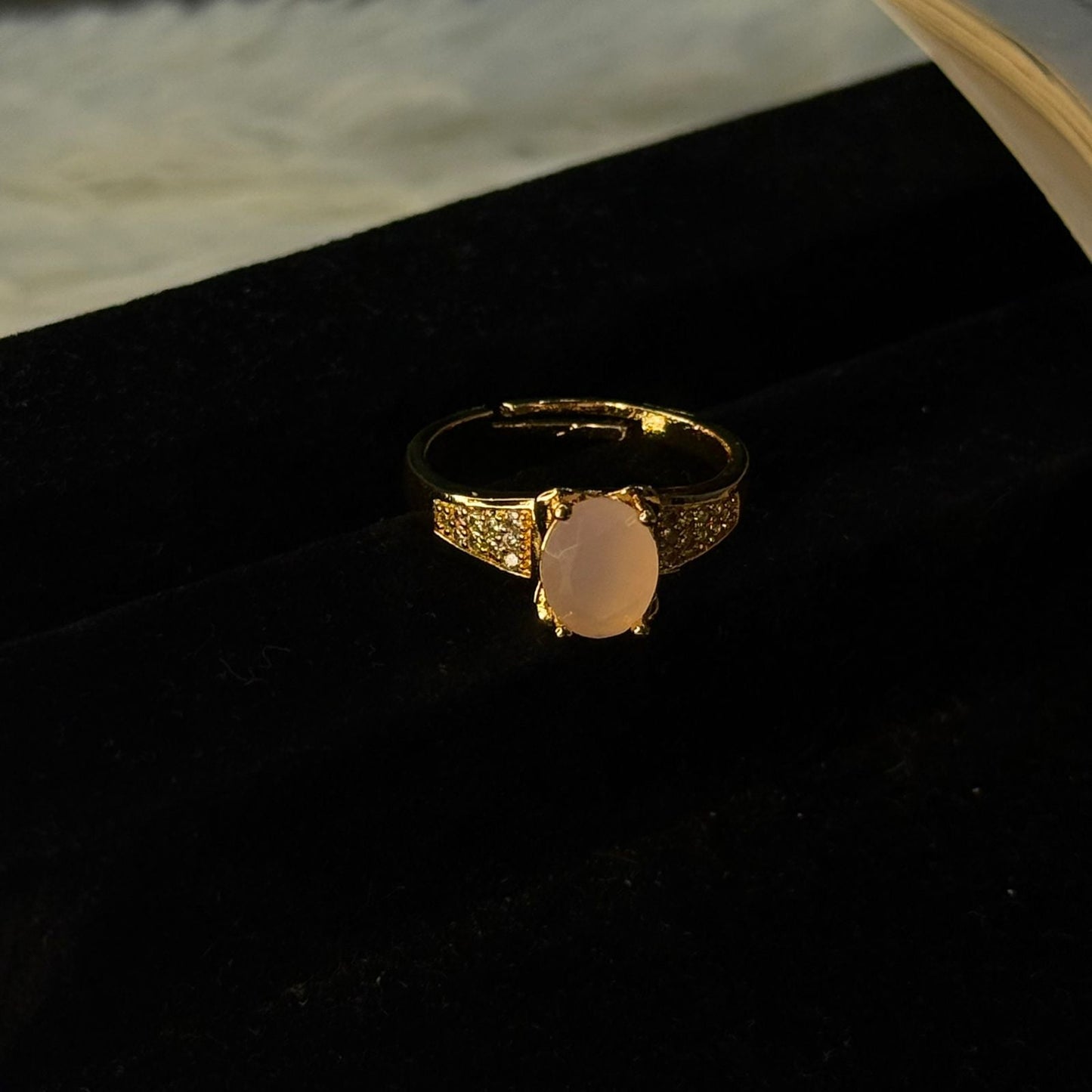 Golden Oval Shaped Ring