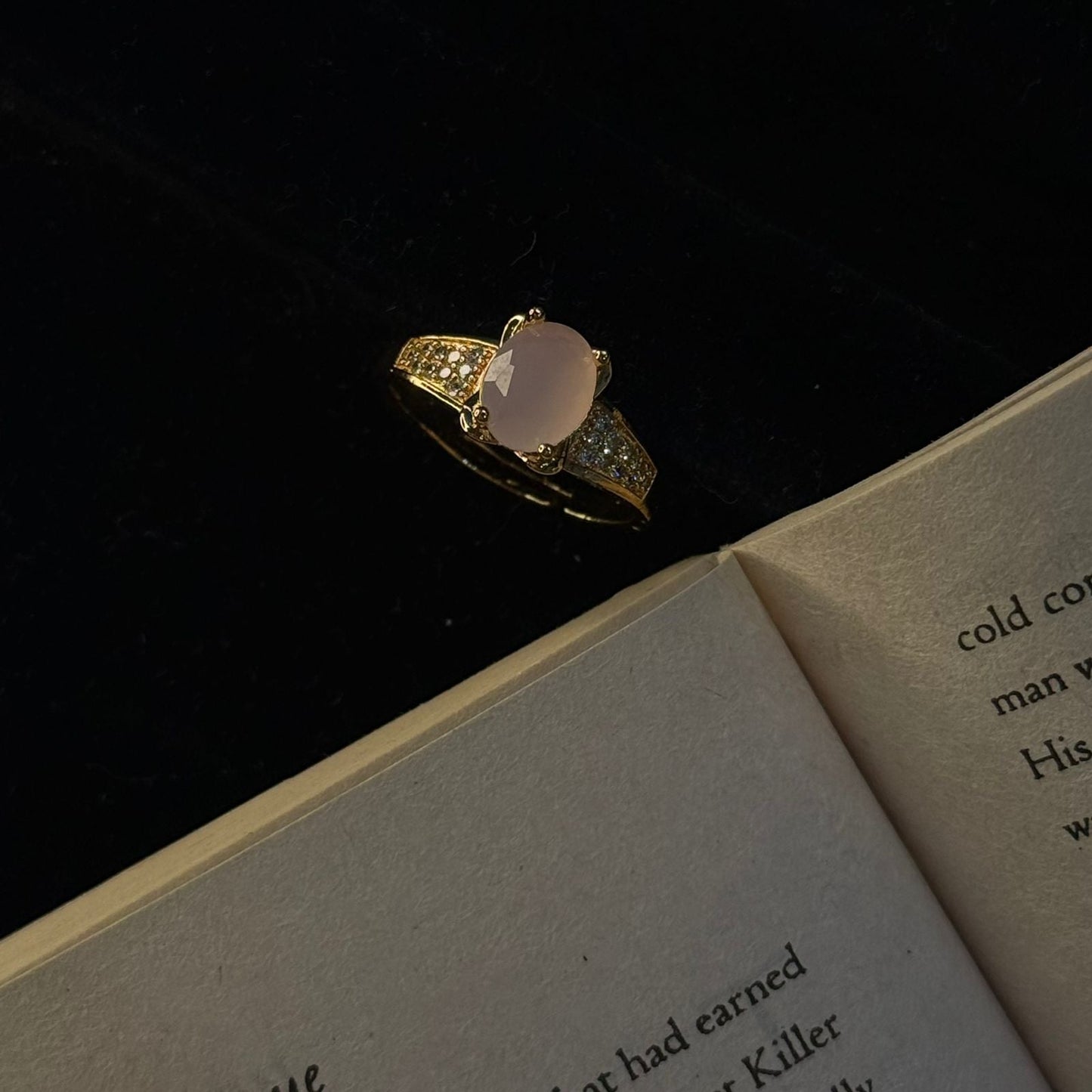 Golden Oval Shaped Ring