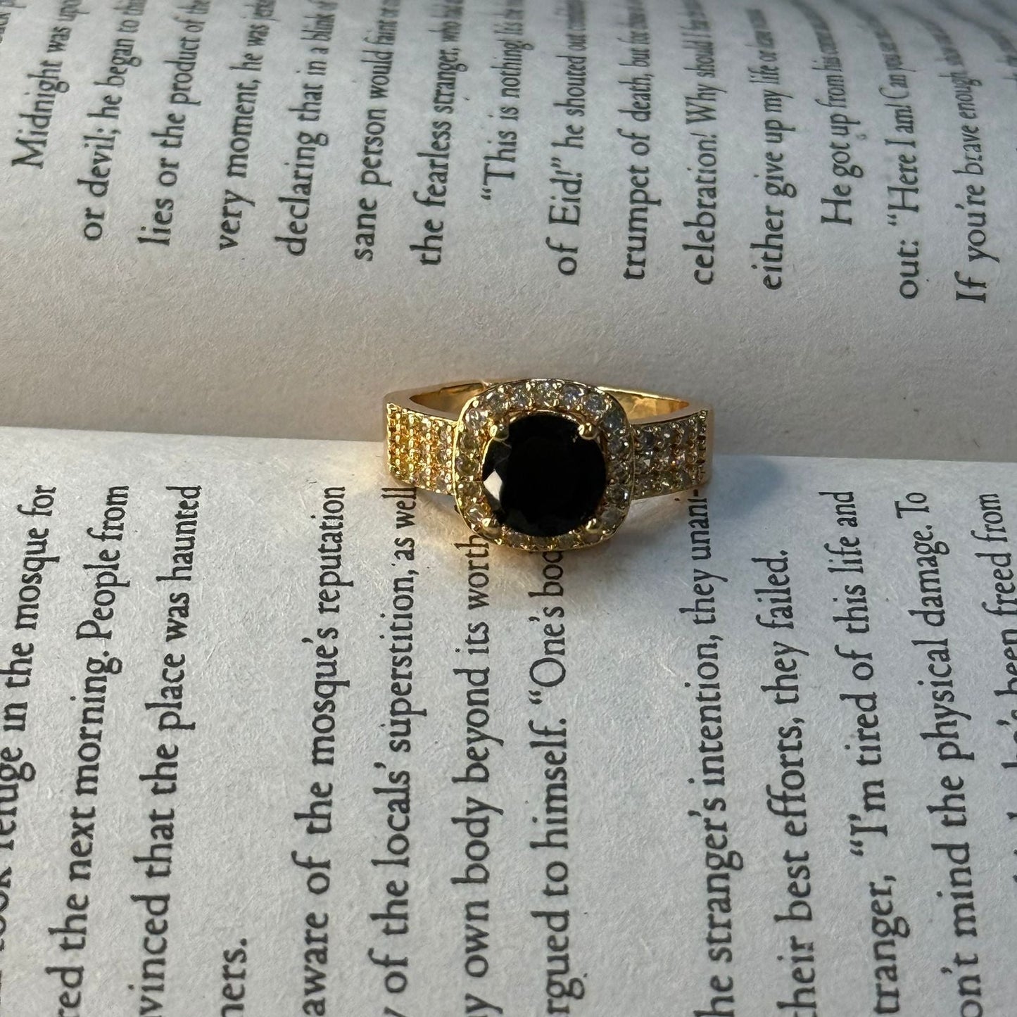 Black Round Cut Ring