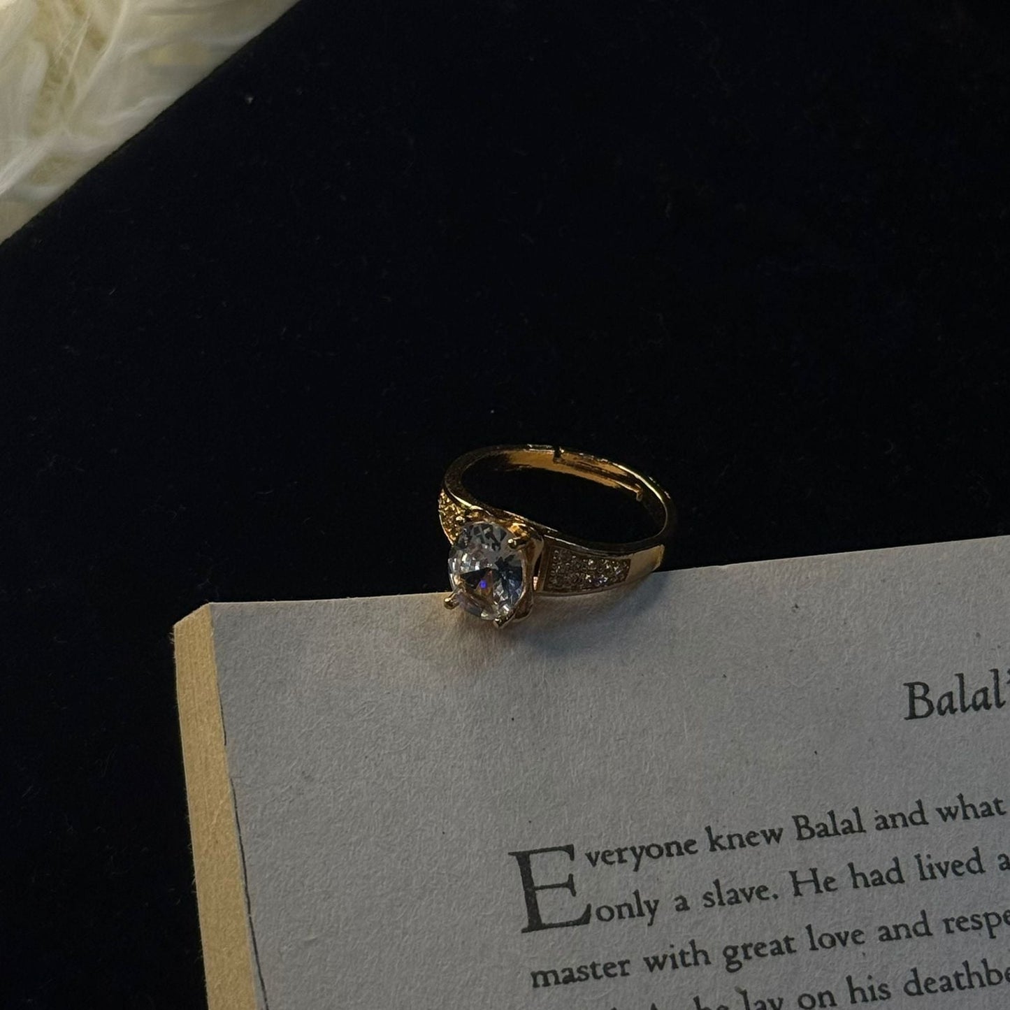 Golden Oval Shaped Ring