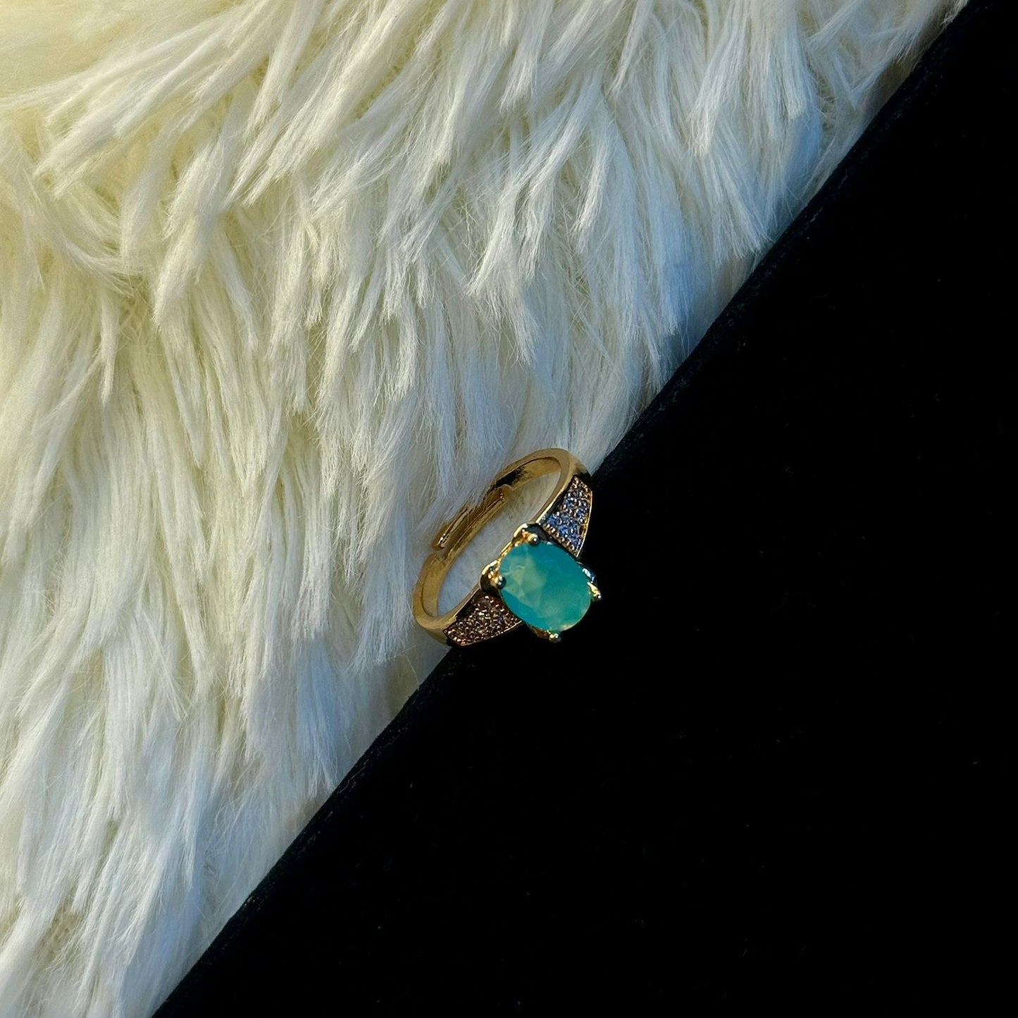 Golden Oval Shaped Ring