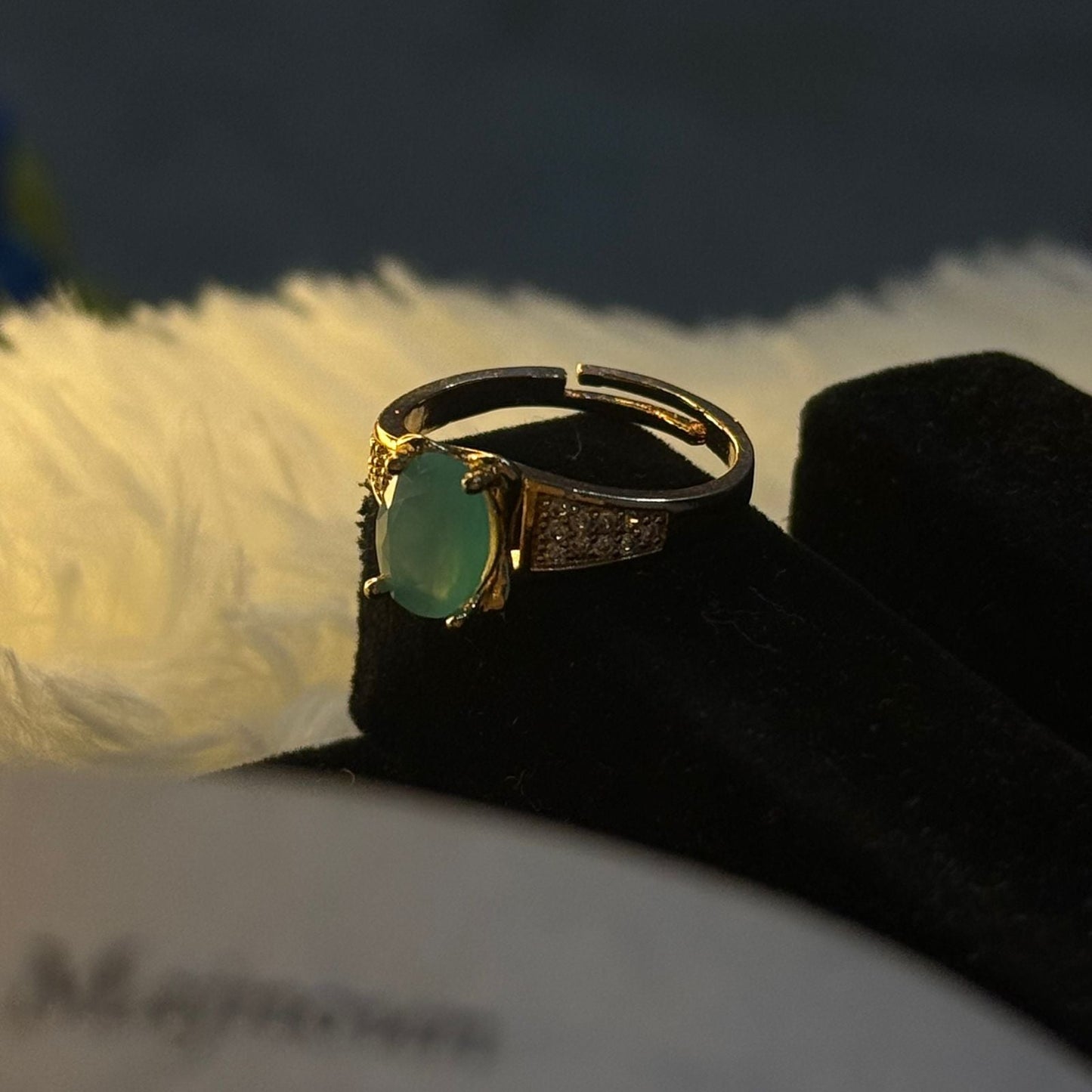 Golden Oval Shaped Ring