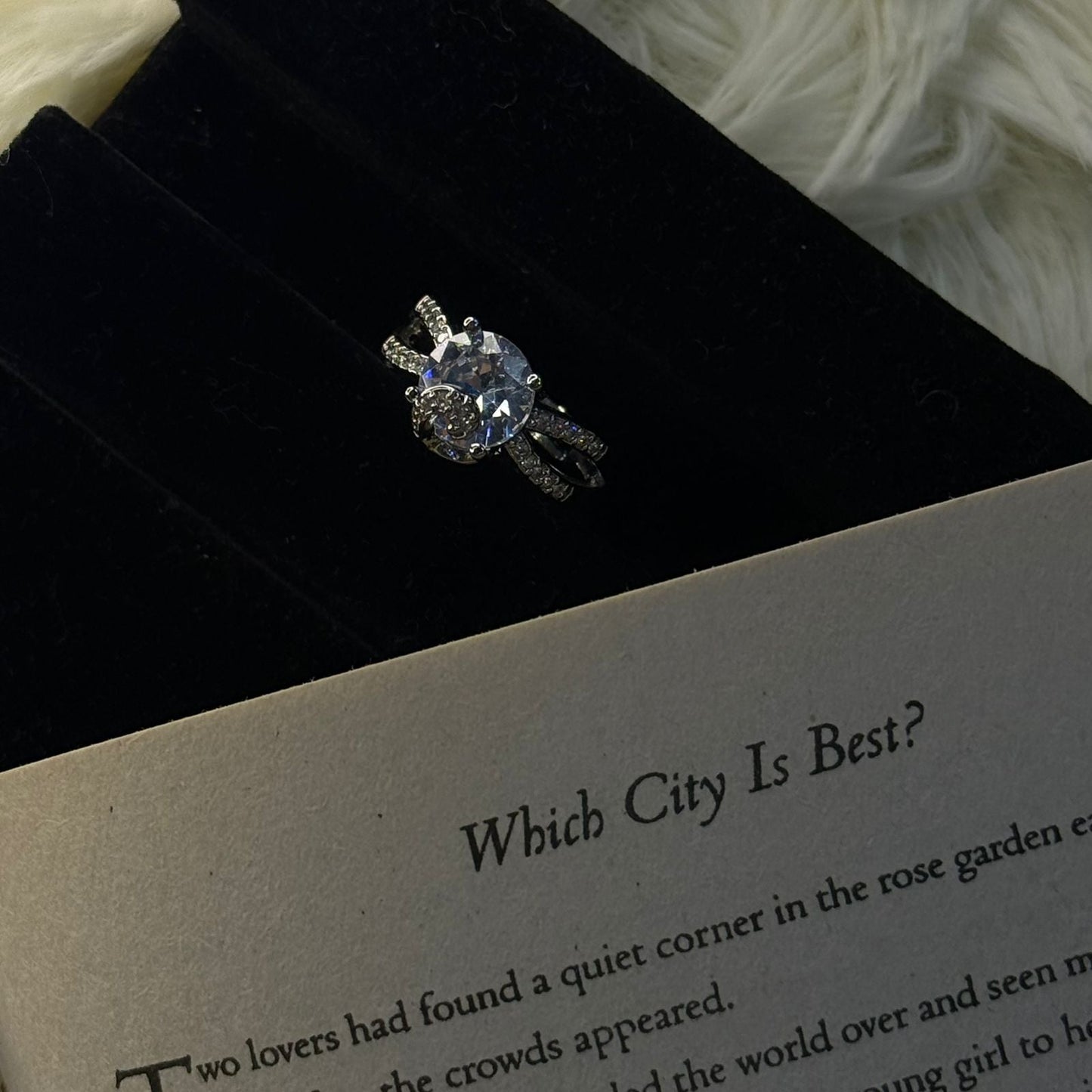 Round Diamond Shaped Ring