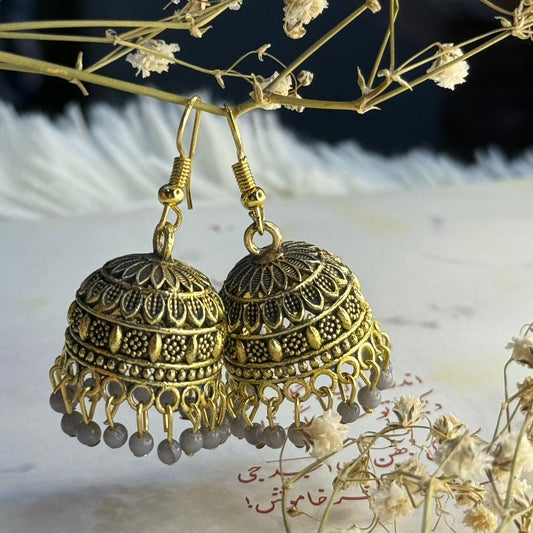 Golden Oxidized Jhumka