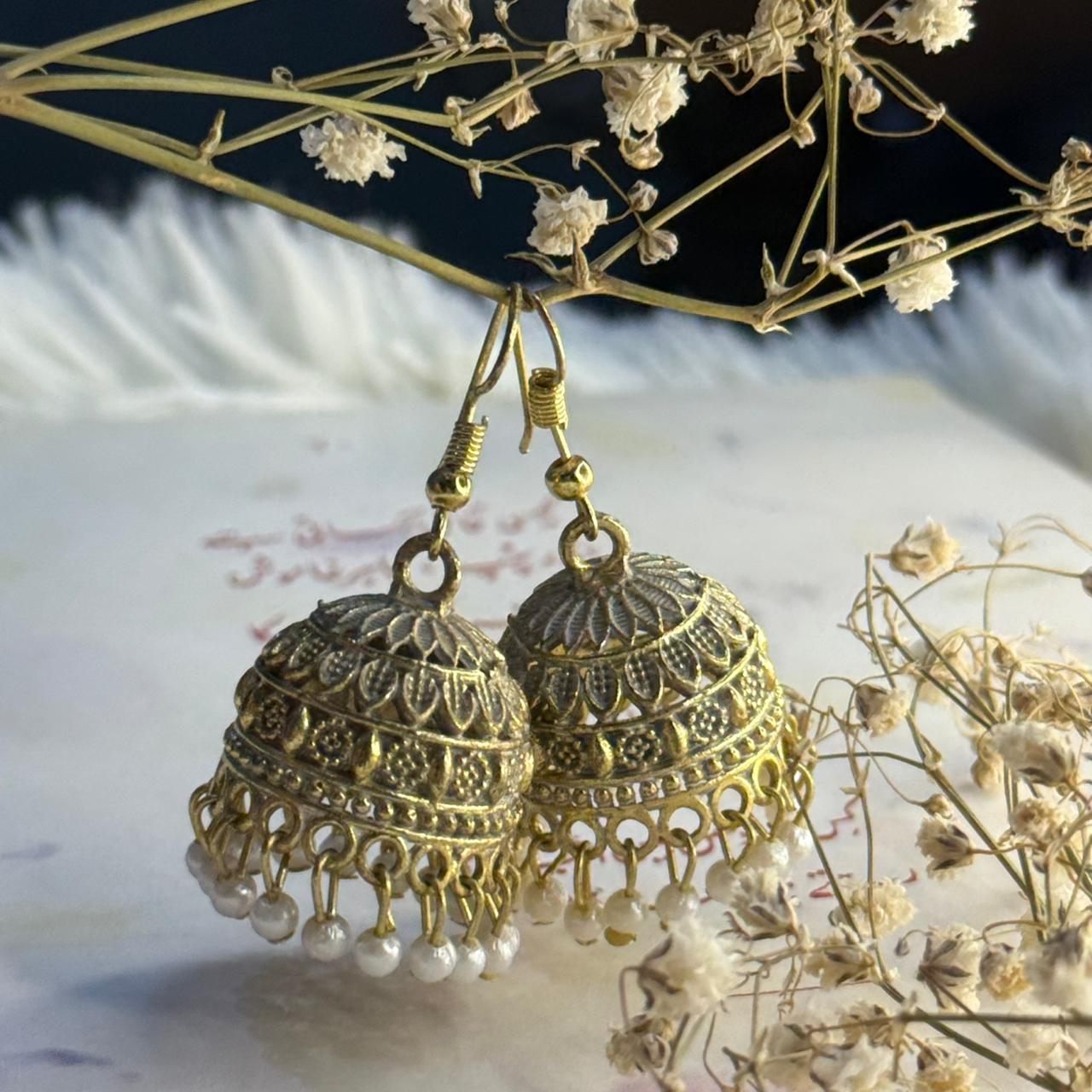 Golden Oxidized Jhumka