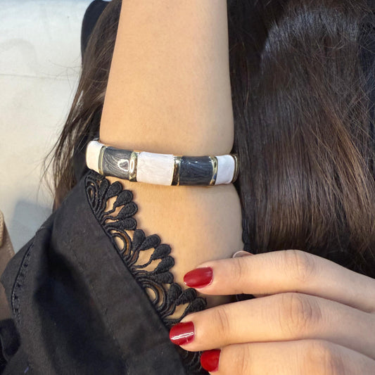 Marble Stone Stripped Bangle