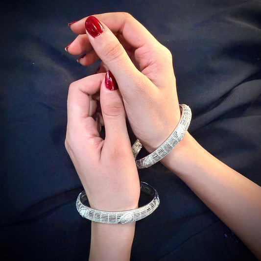 Silver Rajasthani Bangle Set