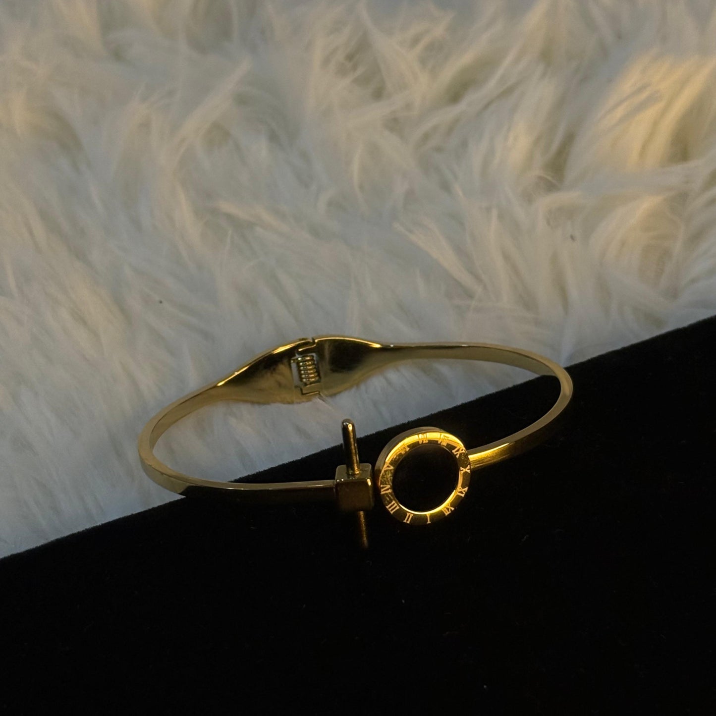 Black Roman Stone  Bracelets