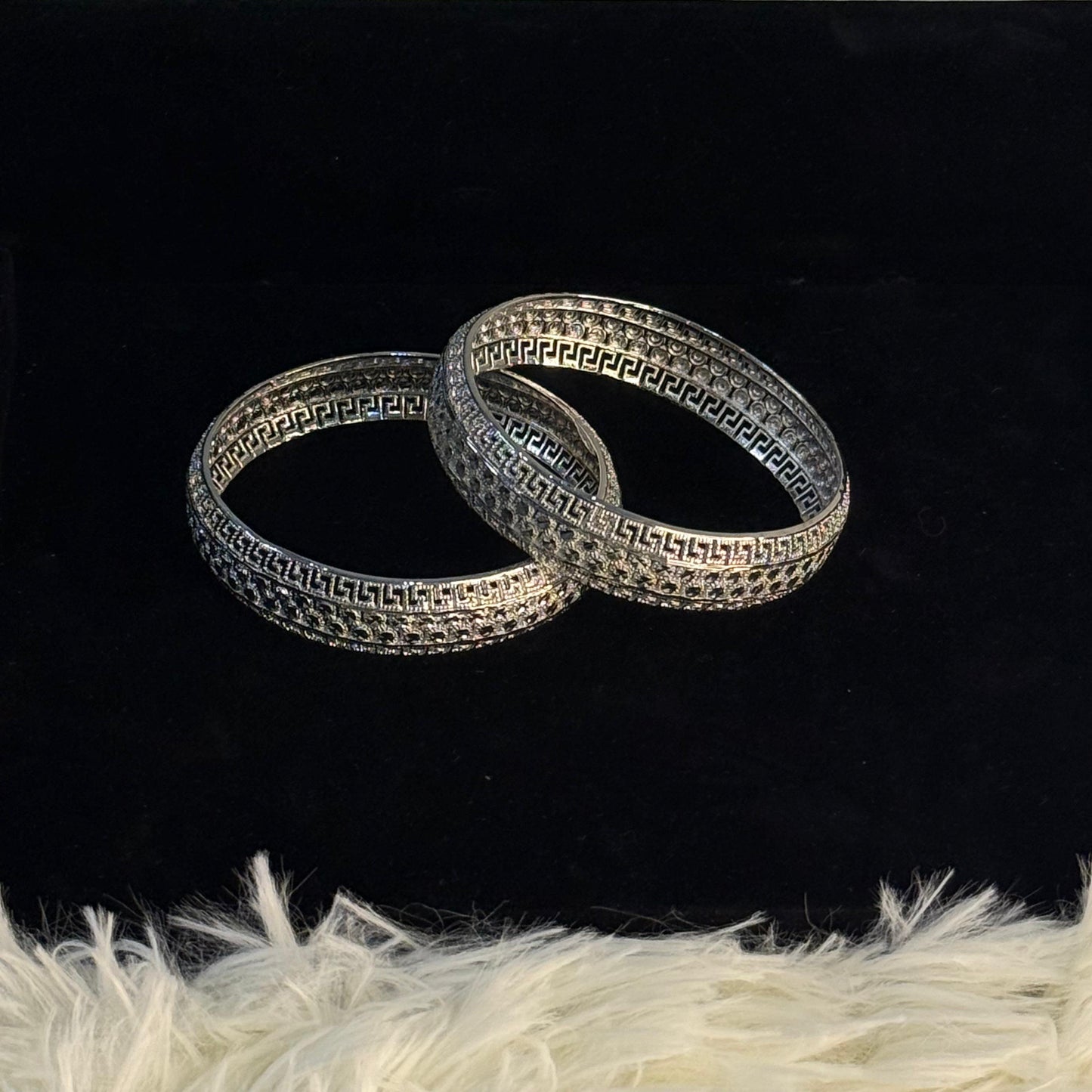 Silver Rajasthani Bangle Set