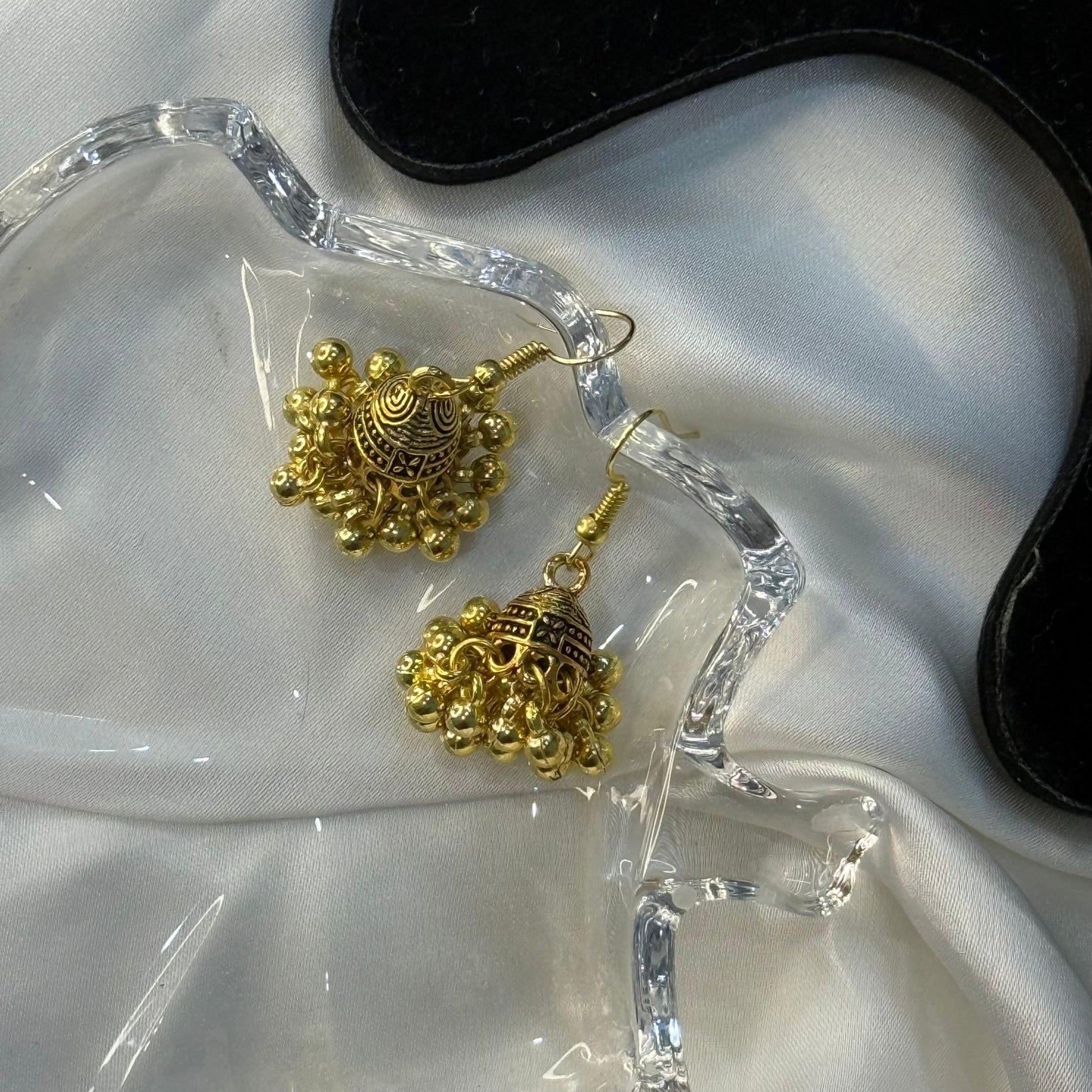 Golden Cluster Drop Jhumka