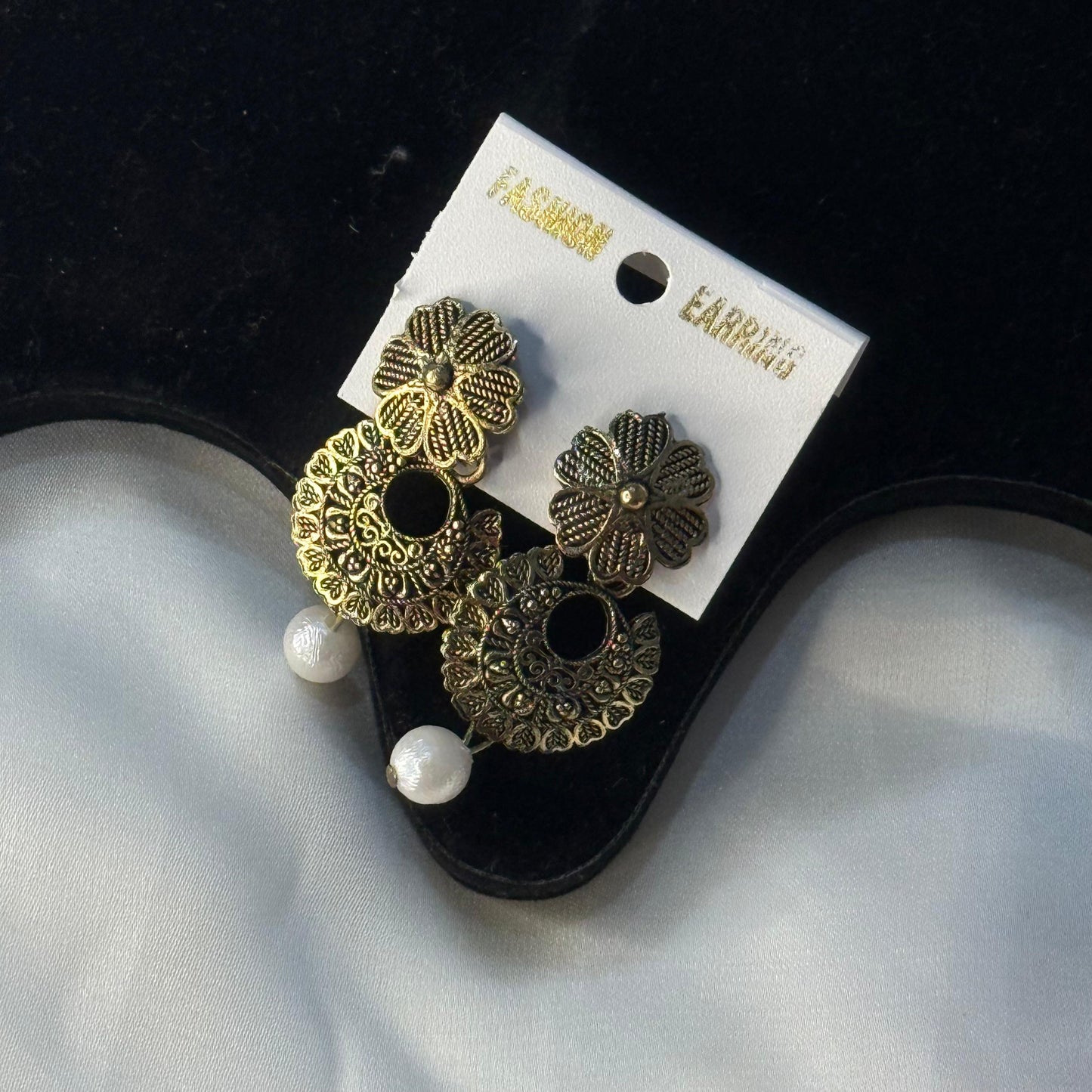 Golden Bloom Chandbali Earrings
