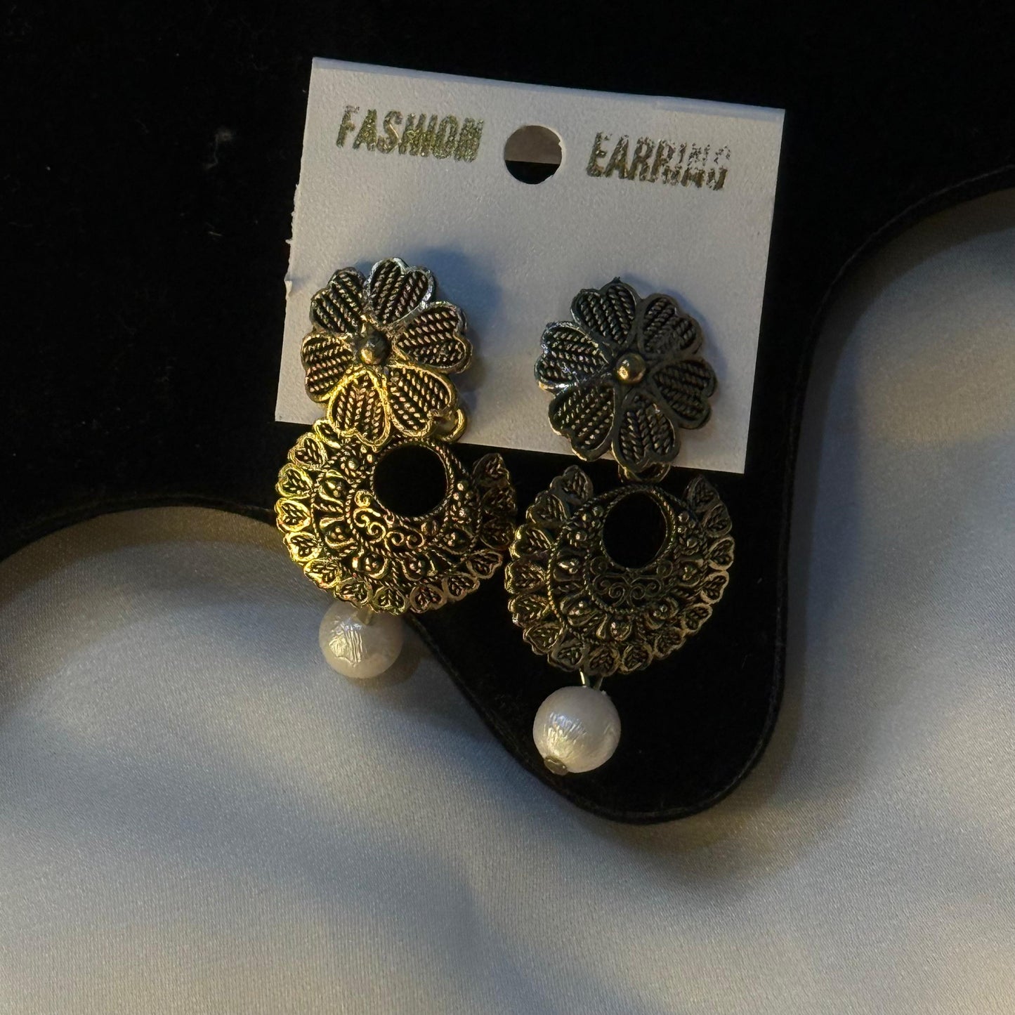 Golden Bloom Chandbali Earrings