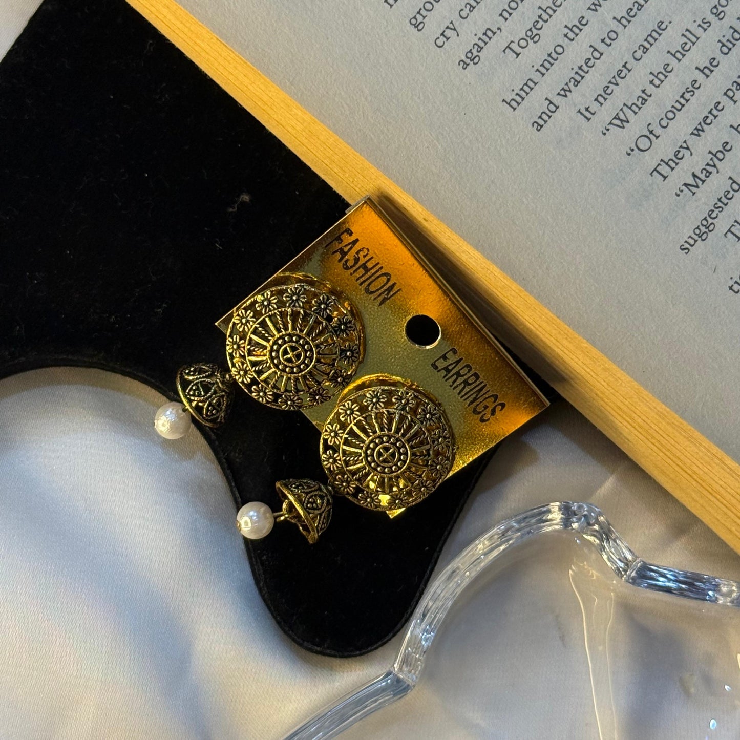 Golden Heritage Mandala Pearl Jhumka