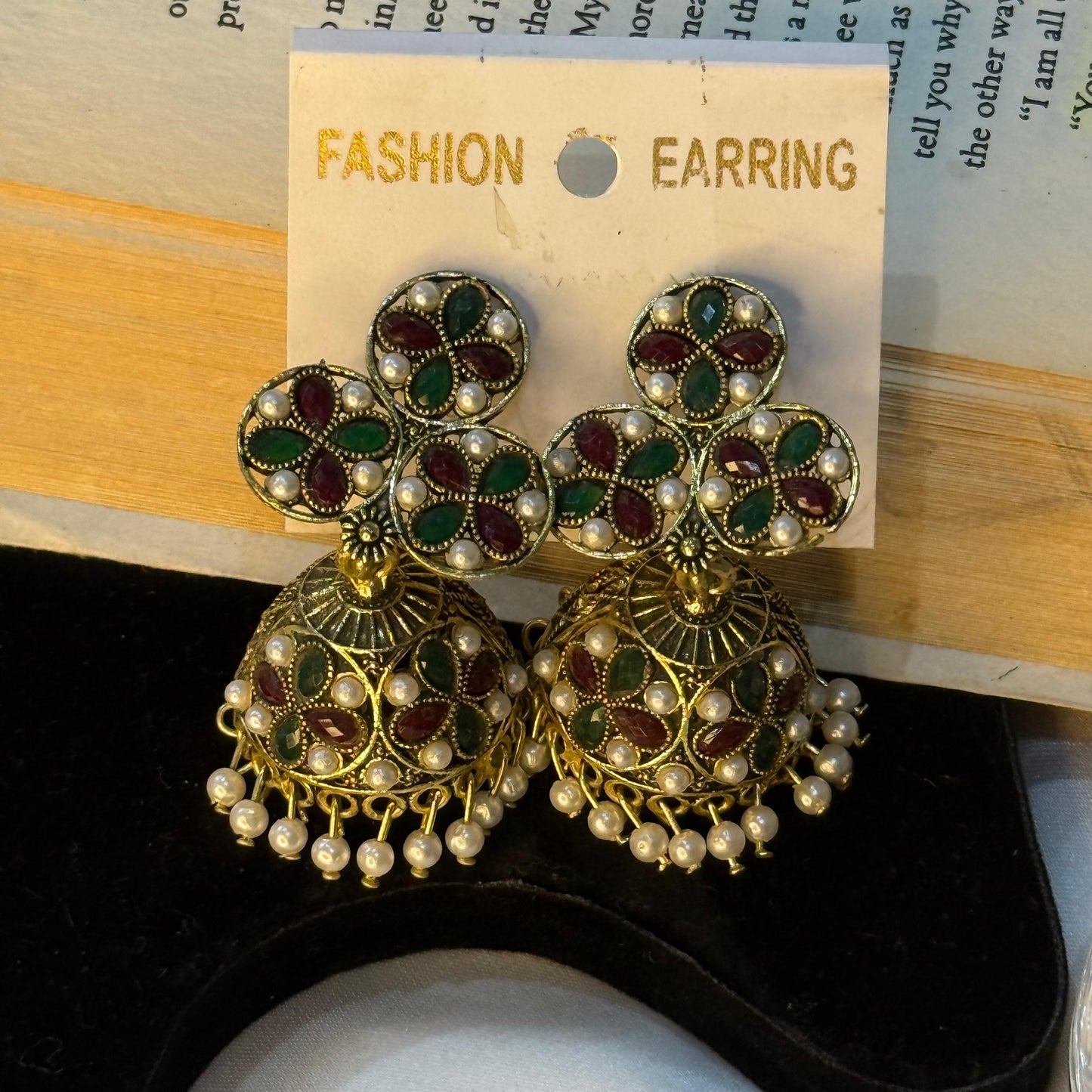 Multicolored Beaded Jhumka