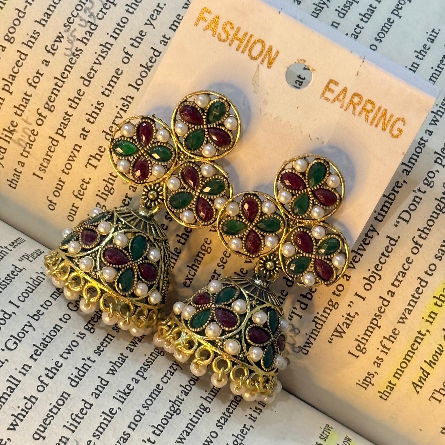 Multicolored Beaded Jhumka