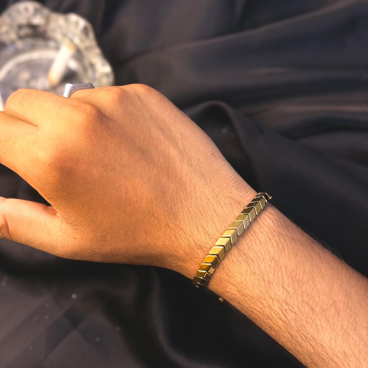 Arrow Hermitite Stone Bracelet Unisex